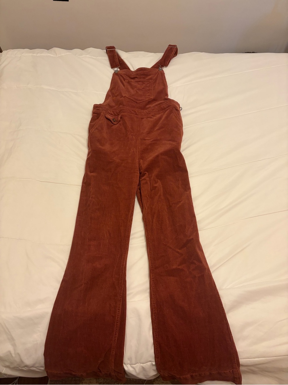 Pilero Corduroy Flare Overalls - Size 29